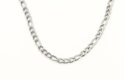 Margaret Figaro Chain Necklace - Figaro Choker - Dainty Gold Chain: Yellow Gold