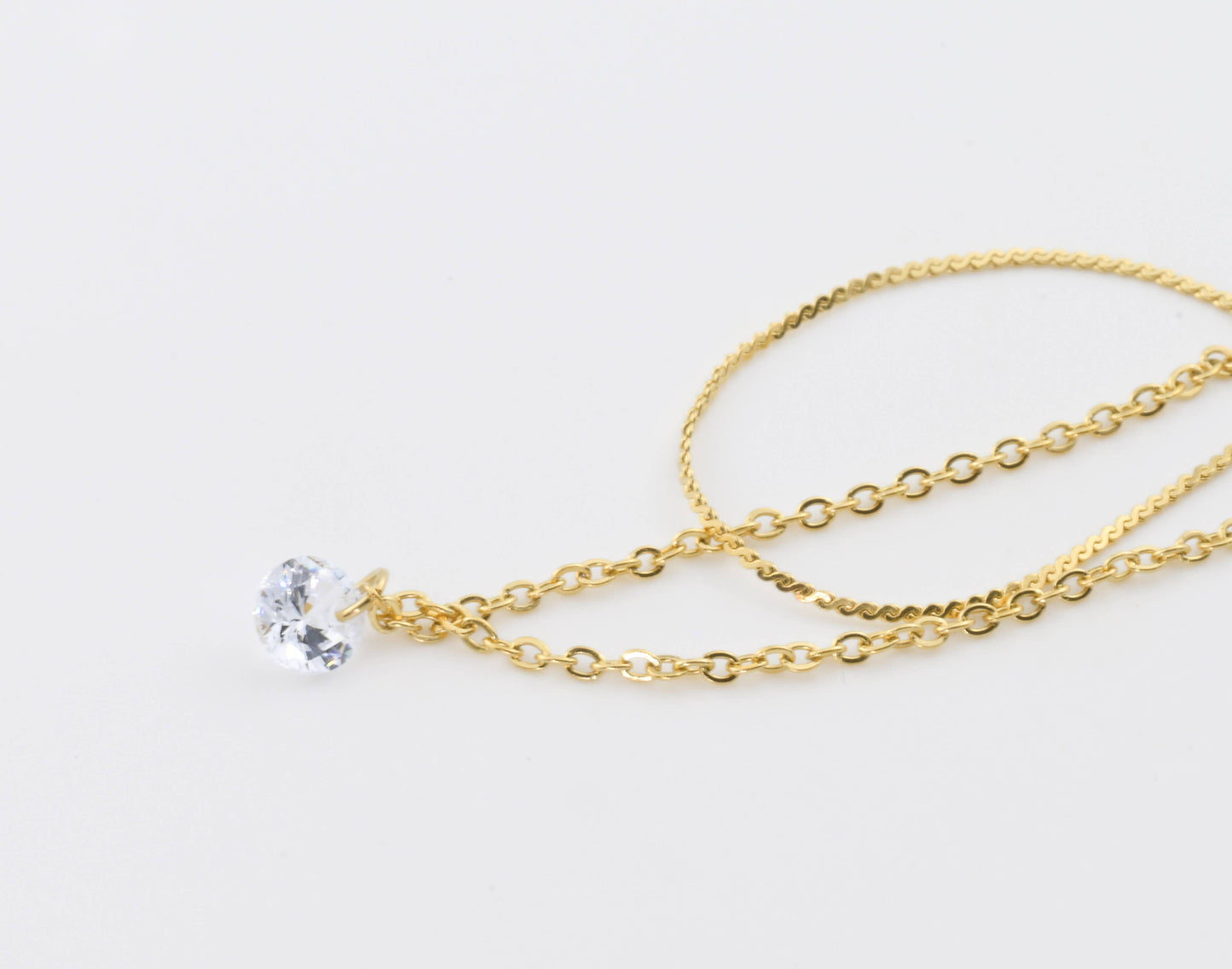 Vivian Dainty CZ Anklet - 18k Gold Diamond Ankle Bracelet -