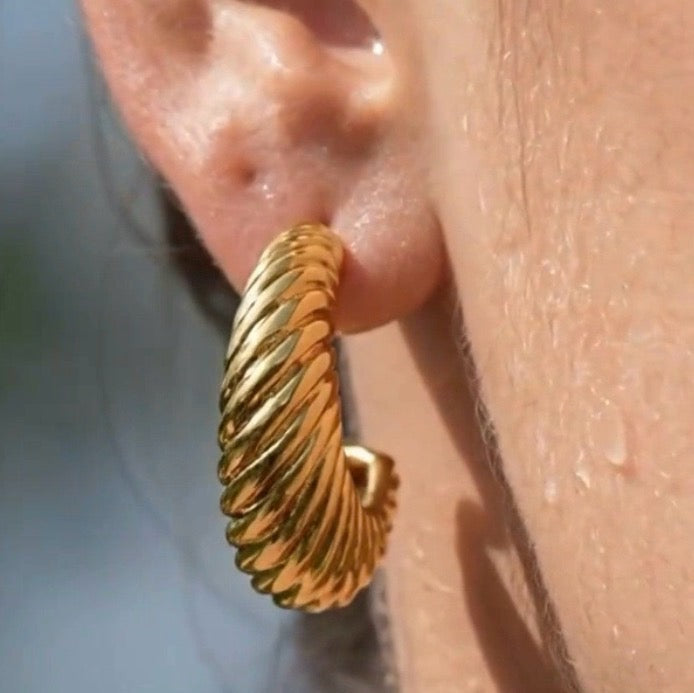 Savana Twisted Hoop Earrings