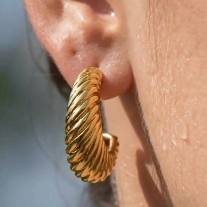 Savana Twisted Hoop Earrings