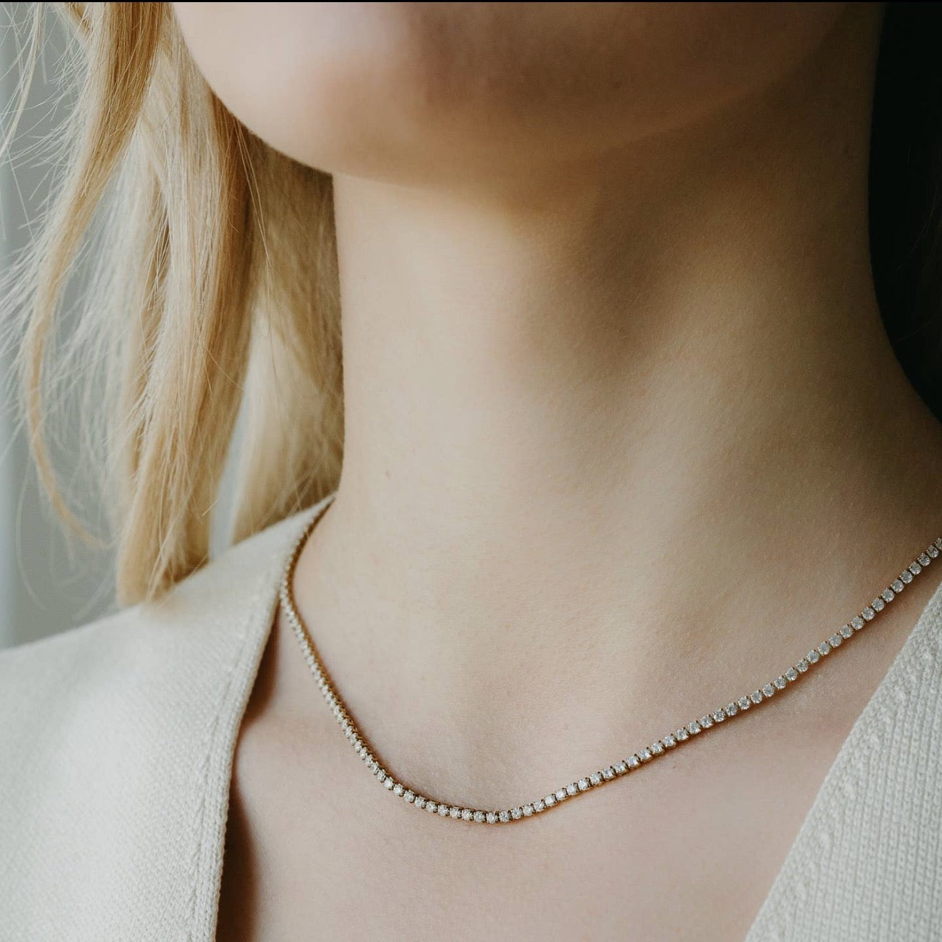 Gold Tennis Necklace