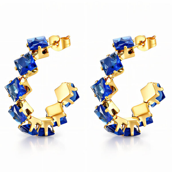 Cobalt Crystal Earrings