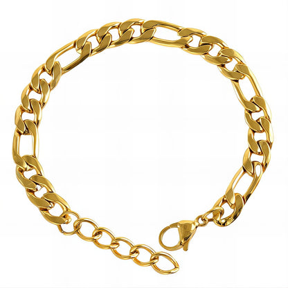 Classic Figaro chain bracelets.