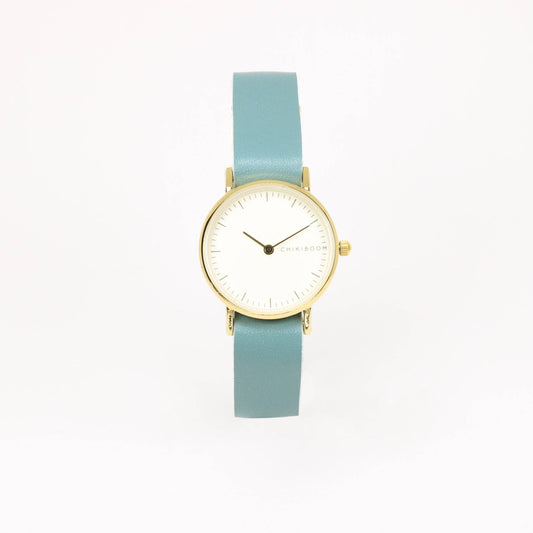 Aurora Turquoise/cream and gold women's watch