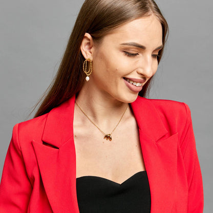Beaded Pearl  Earrings