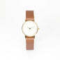 Salmon/cream and gold women's watch