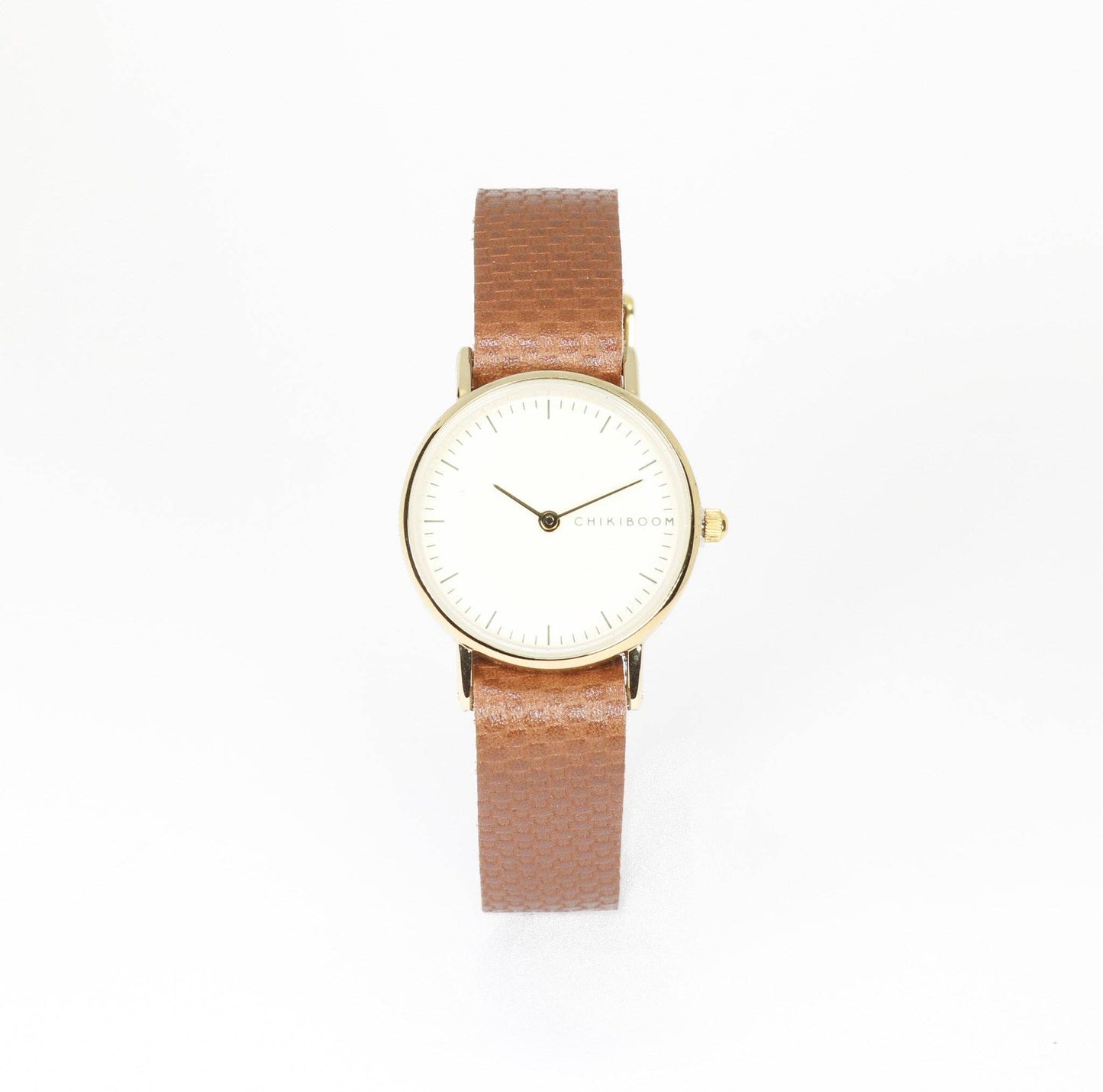 Aurora brown textured / cream and gold Women’s Watch