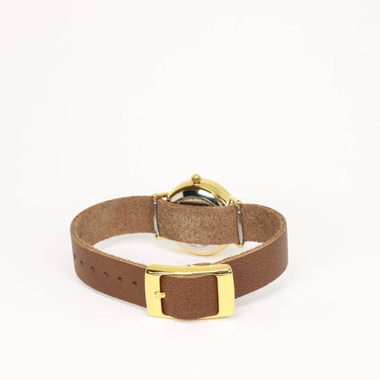 Aurora Brown/cream and gold women's watch