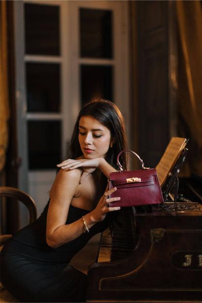Victoria Bag in Burgundy Epson Leather