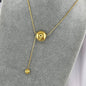 Gold Ball Drop Necklace