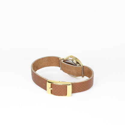 Aurora brown textured / cream and gold Women’s Watch