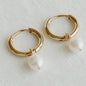 Analyn Pearl Hoop Earrings