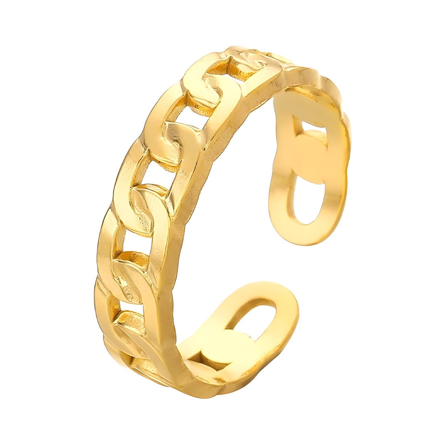 Ring, 18K Gold Plated Steel