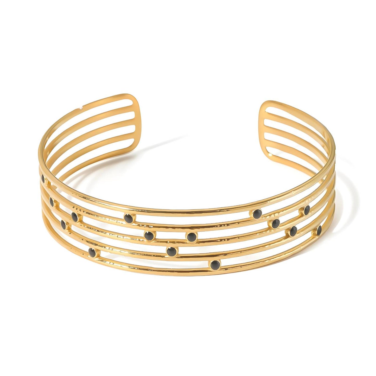 Bracelet, 18K Gold Plated Steel