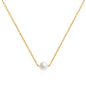 Dainty Gold Pearl Necklace