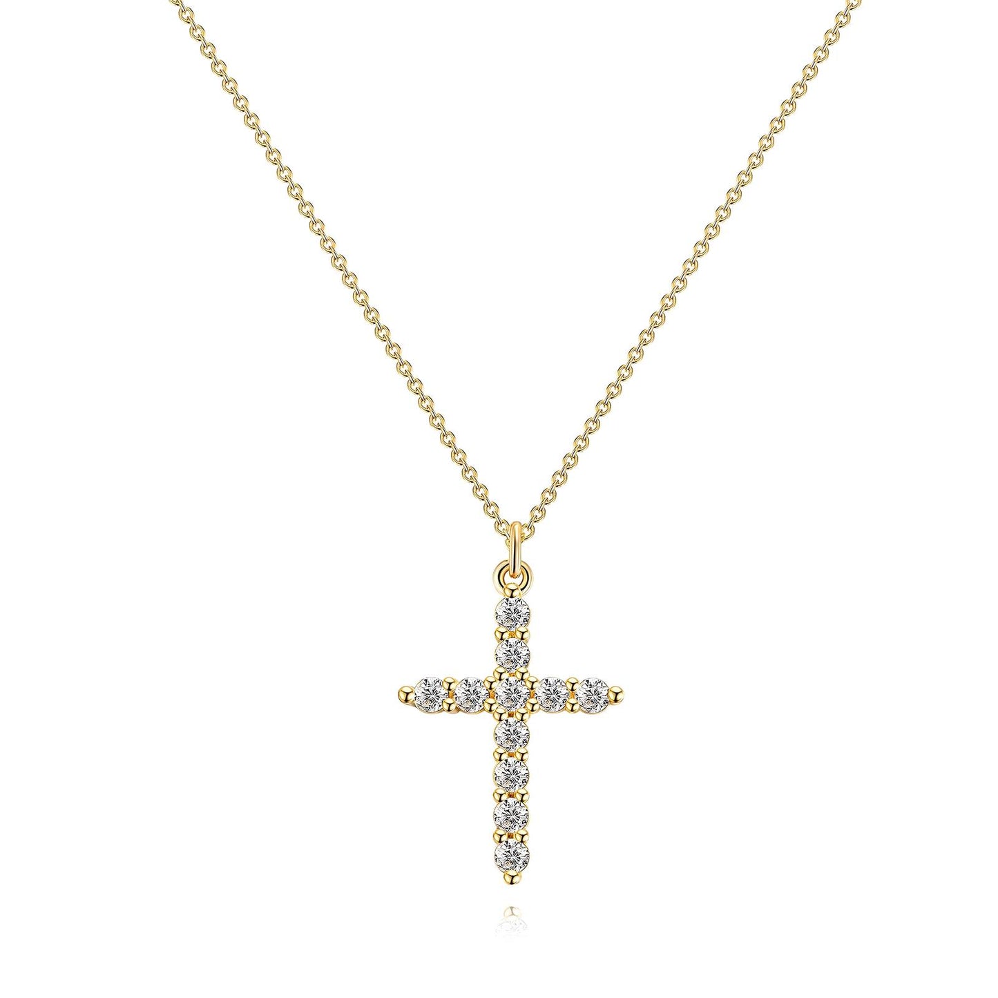 Christiana 18k Gold Cross Necklace