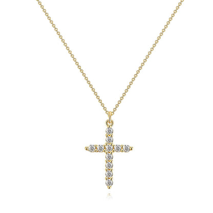 Christiana 18k Gold Cross Necklace