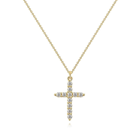 Christiana 18k Gold Cross Necklace