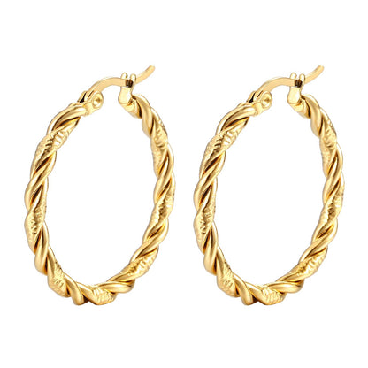 Twisted Hoop Earrings.