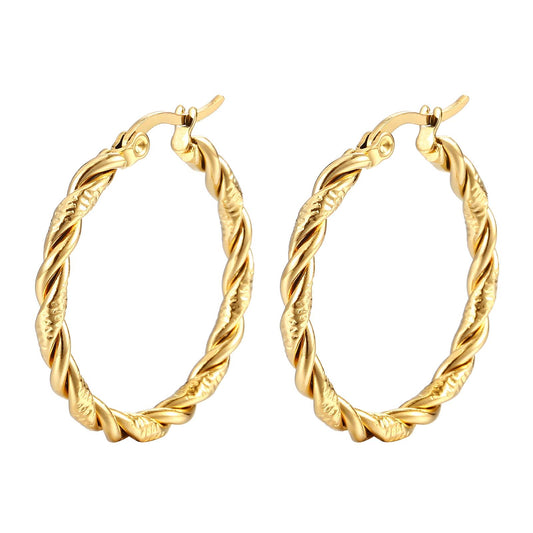 Twisted Hoop Earrings.