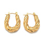 Twisted hoop earrings.