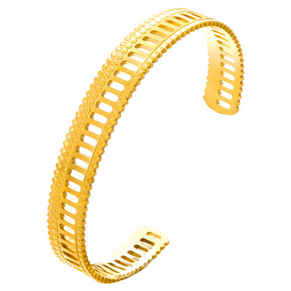 Bracelet, 18K Gold Plated Steel