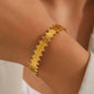 Bracelet, 18K Gold Plated Steel