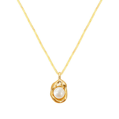 Gold Pearl Necklace