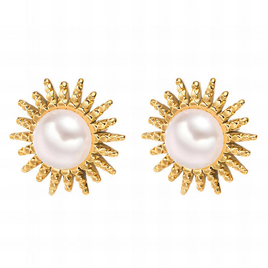 Sunburst Pearl Earrings