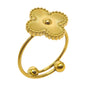 Gold Flower Finger Ring