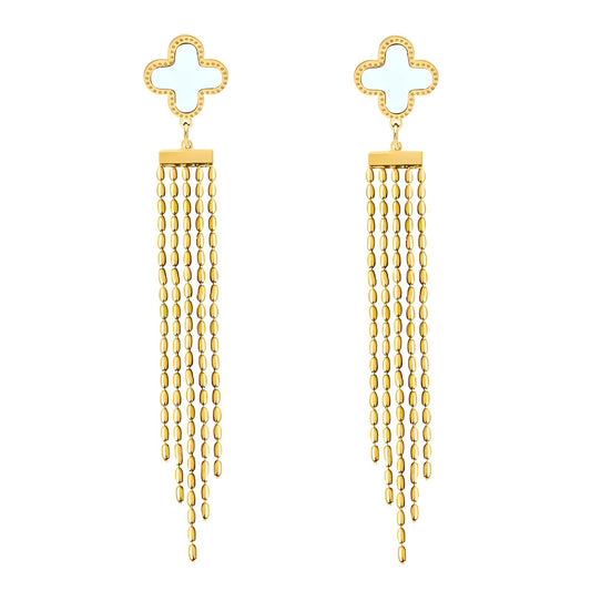 Clover Tassel Earrings