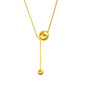 Gold Ball Drop Necklace