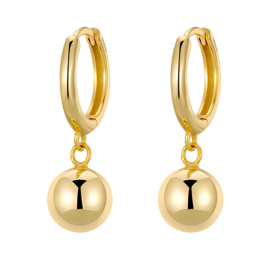 Hoop Earrings with Ball Charm