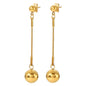 Long Drop Ball Earrings