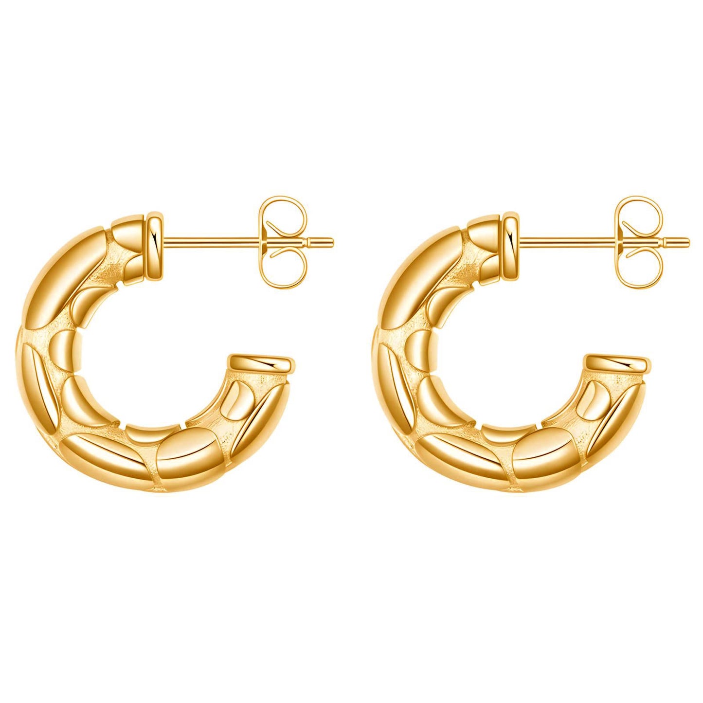 Arabella 18k Gold Hoop Earrings