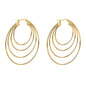Earrings, 18K Gold Plated Steel