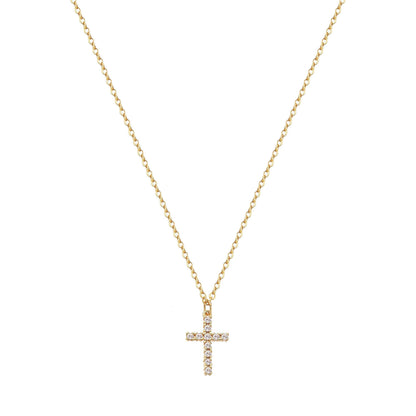 Christina 18K Gold Plated Steel Cross Pendant Necklace