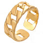 Ring, 18K Gold Plated Steel