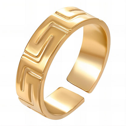 Rica 18k Gold Ring with Greek Design