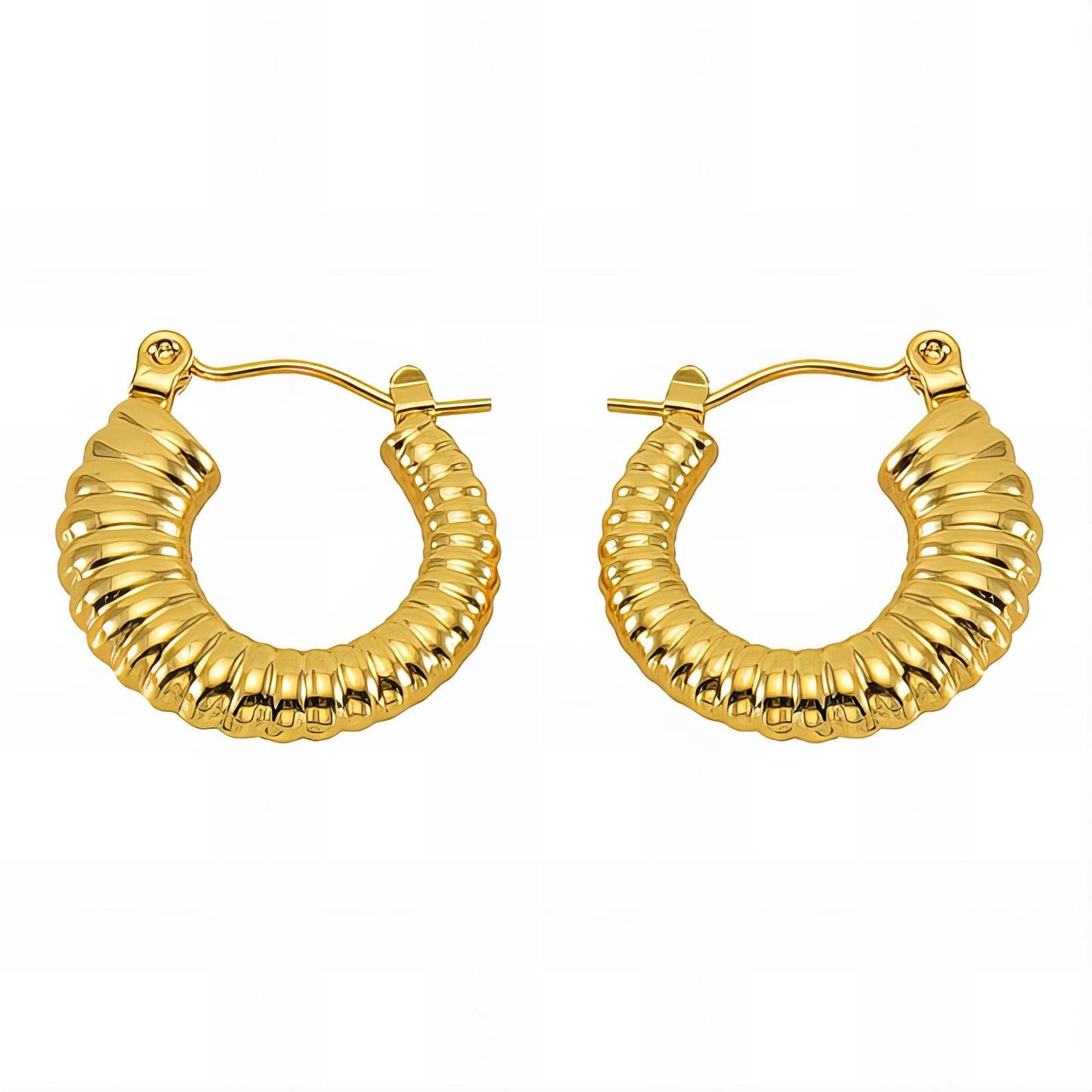 Lidia 18k Gold Earrings, 18K Gold Plated Steel