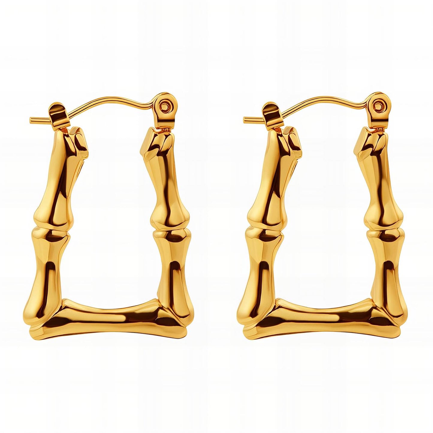 Bamboo-Style Hoop Earrings