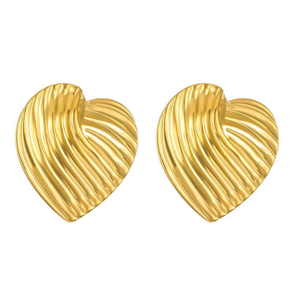 Love Gold Heart Earrings