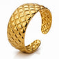 Ring, 18K Gold Plated Steel