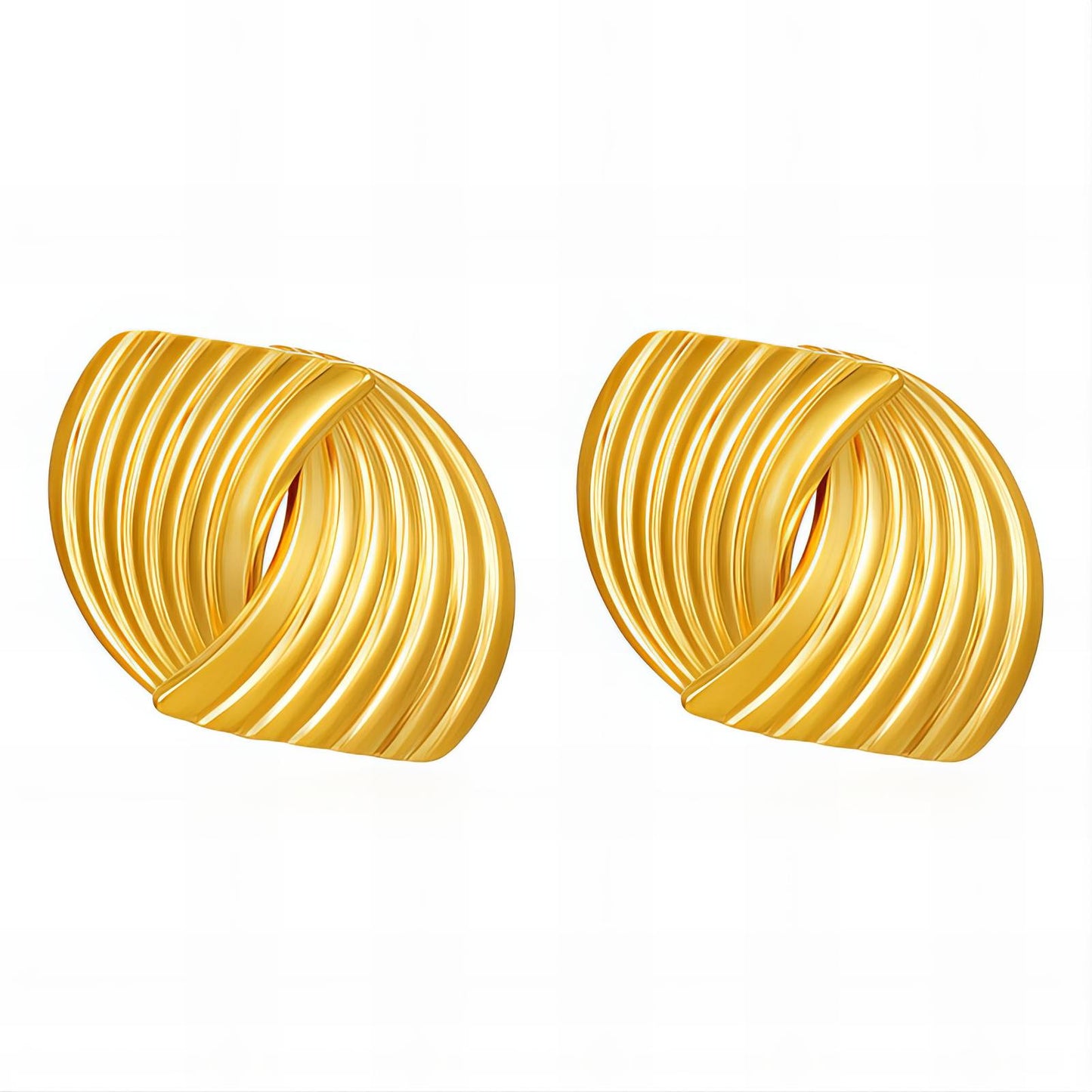 Layered Oval Earrings.