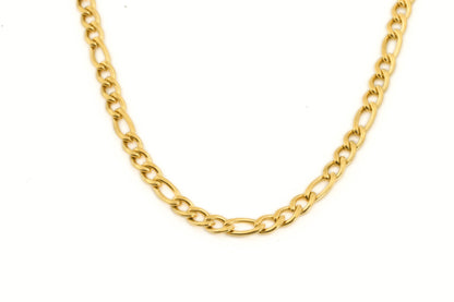 Margaret Figaro Chain Necklace - Figaro Choker - Dainty Gold Chain: Yellow Gold