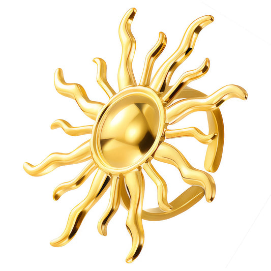 Lina 18k Gold Gold Sun Ring
