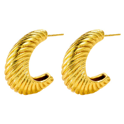 Savana Twisted Hoop Earrings