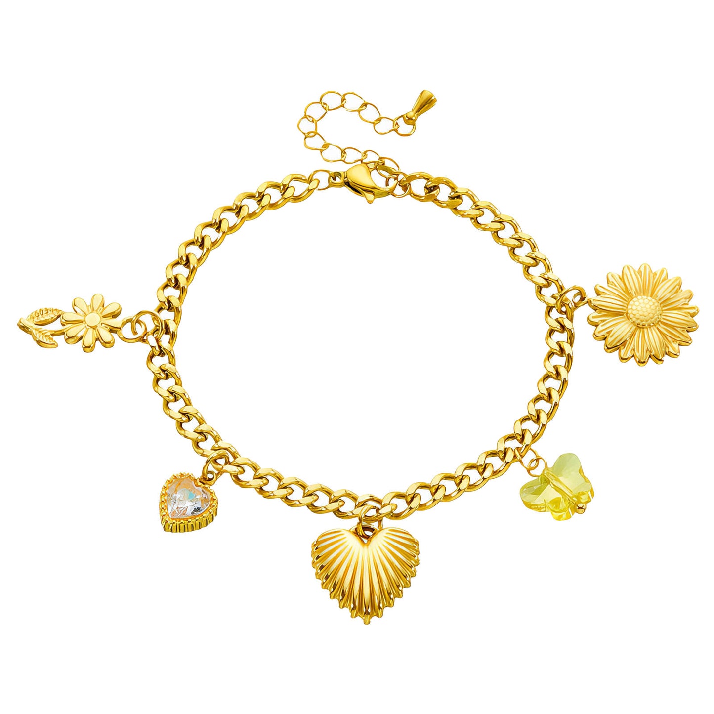 Cornelia 18k Gold Heart Bracelet