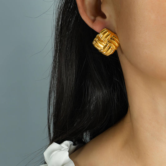 Knot Square Stud Earrings