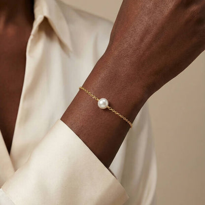 Orion Pearl Bracelet with CZ Accent